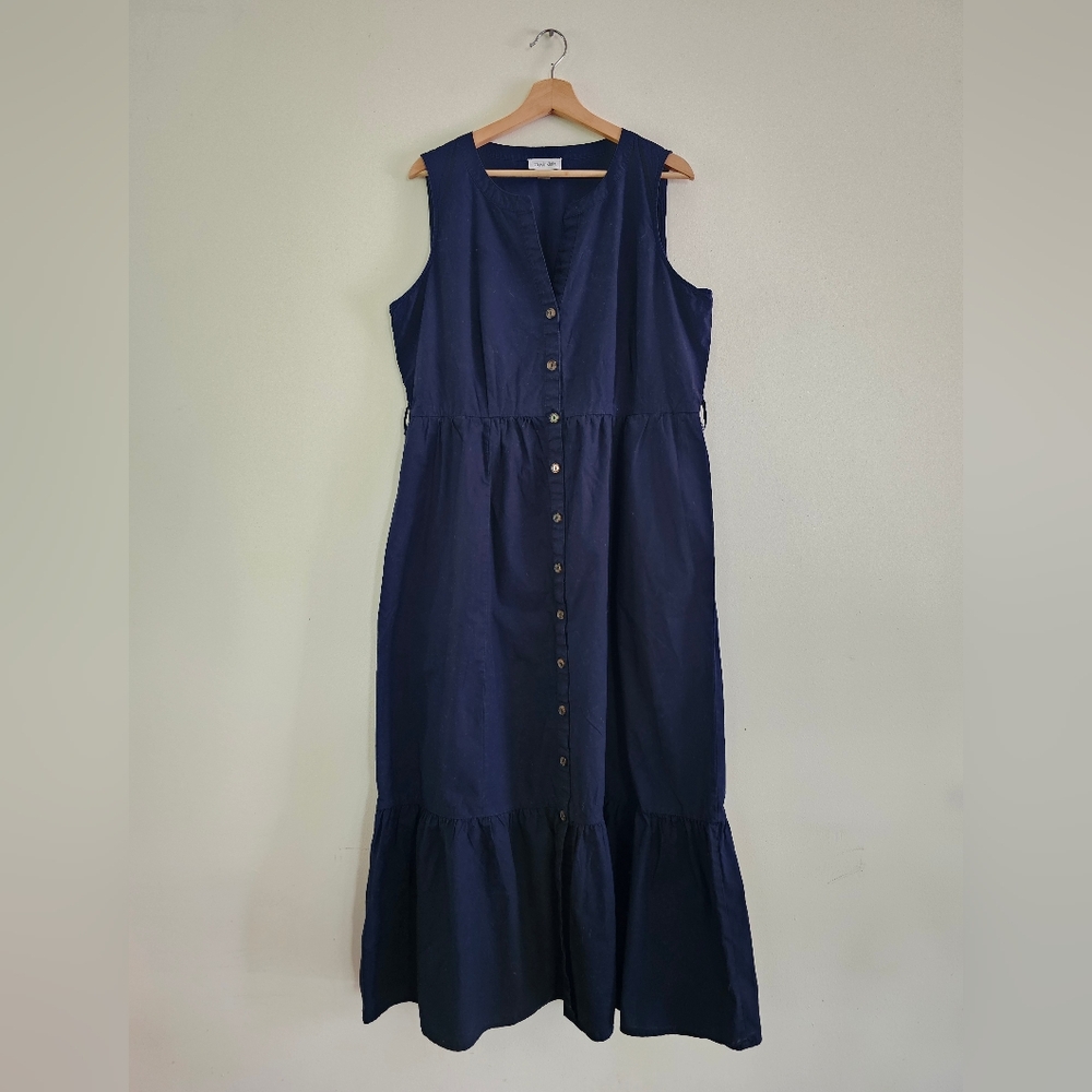 Calvin Klein 100% Cotton Navy Dress XL